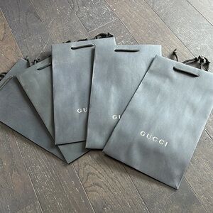 Gucci shopping bag black empty set of 5